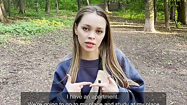 Helping a classmate slut out with anatomy exam by fucking her hard